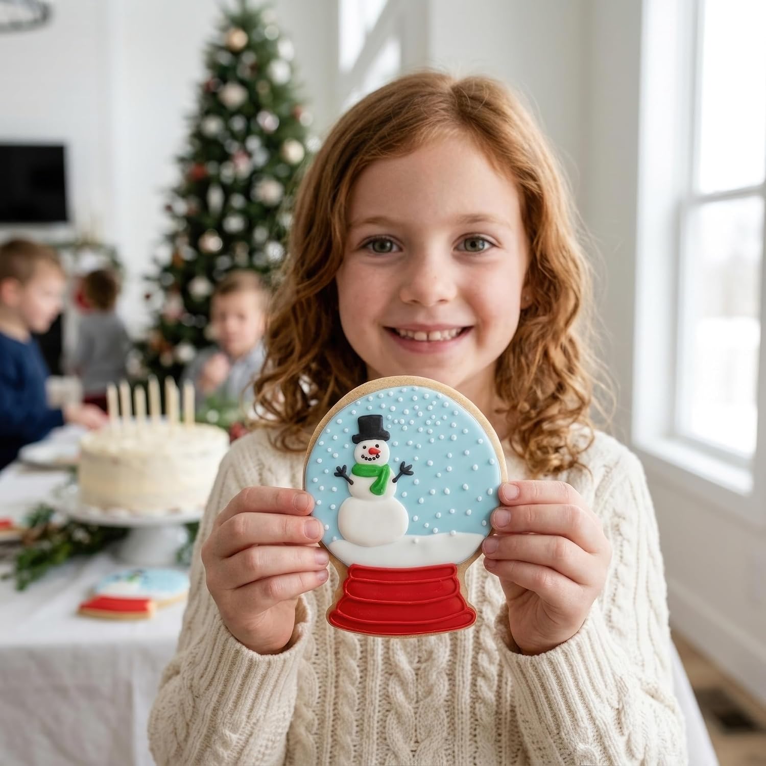 Ann Clark Winter Snow Globe Cookie Cutter, Large 4" Made in USA image 2