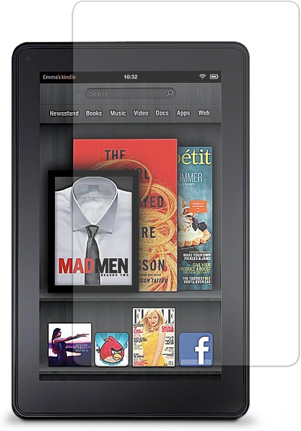 Marware Anti-Scratch Screen Protector 2-Pack With Cleaning Cloth for Kindle Fire - Lifetime Warranty (will not fit HD or HDX models)