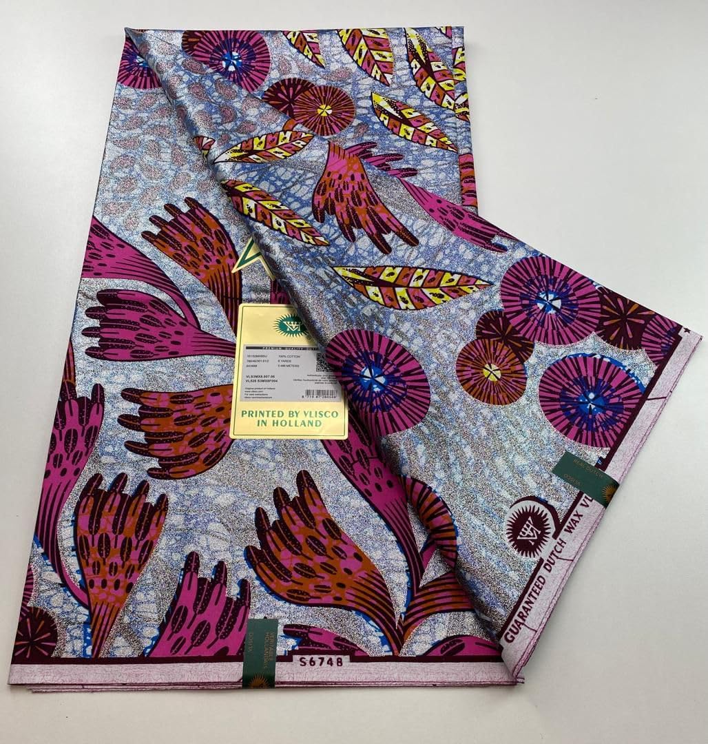 African Fabric Grand Super Wax Hollandais 6 Yards (Gr02)