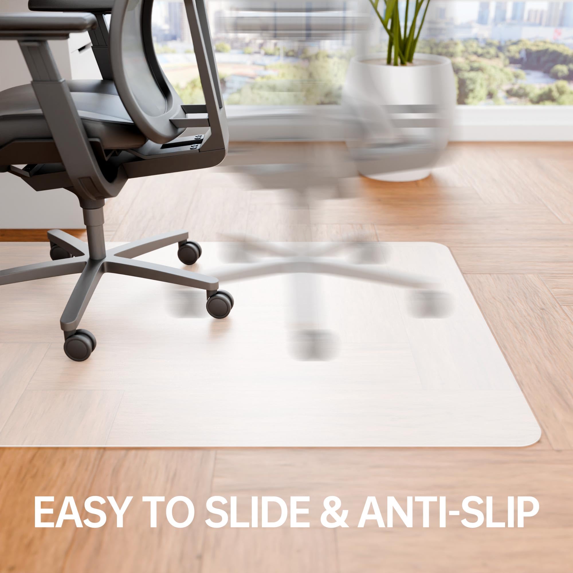Desk Chair Mat Mind Reader PVC Office Chair Mat For Hard Floor, 35