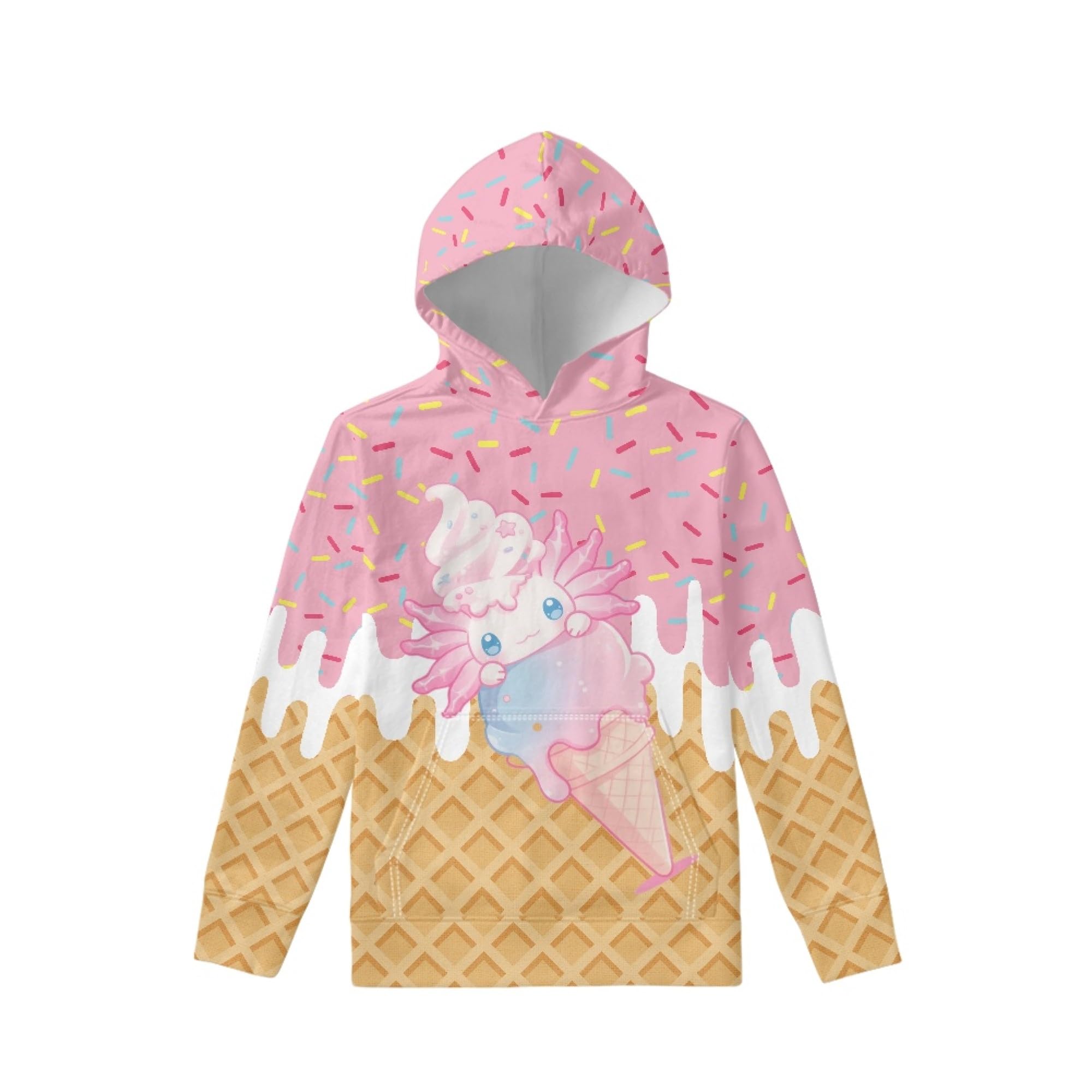 Coloranimal Unisex Girls and Boys Long Sleeve Hoodies Hoody Athletic Pullover Sweatshirts Tops Age 6-16year