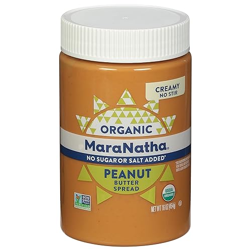 Vista 12 de MaraNatha Mantequilla de maní crujiente orgánica, sin revuelta, tarro de 16 onzas