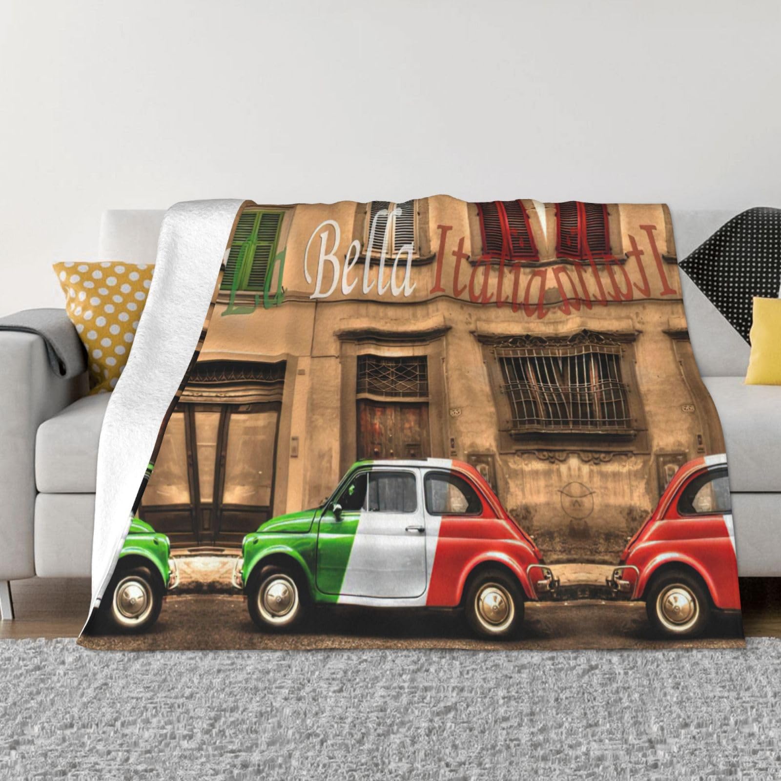Plaid de camping et voyage en flanelle italienne douce pour le lit