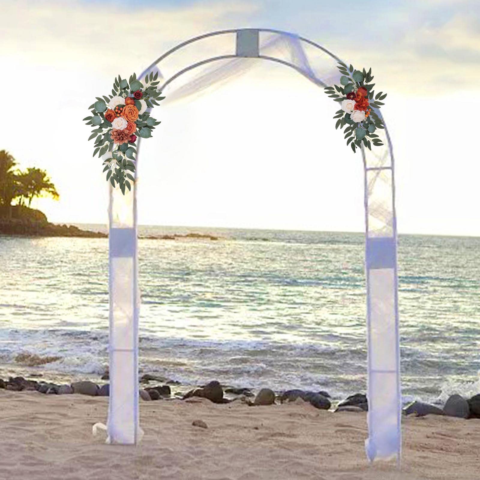2 de Boda, Flores, Girasoles, Decoración, Estilo Rústico, para Puerta Trasera, Fiesta, Opción 3D