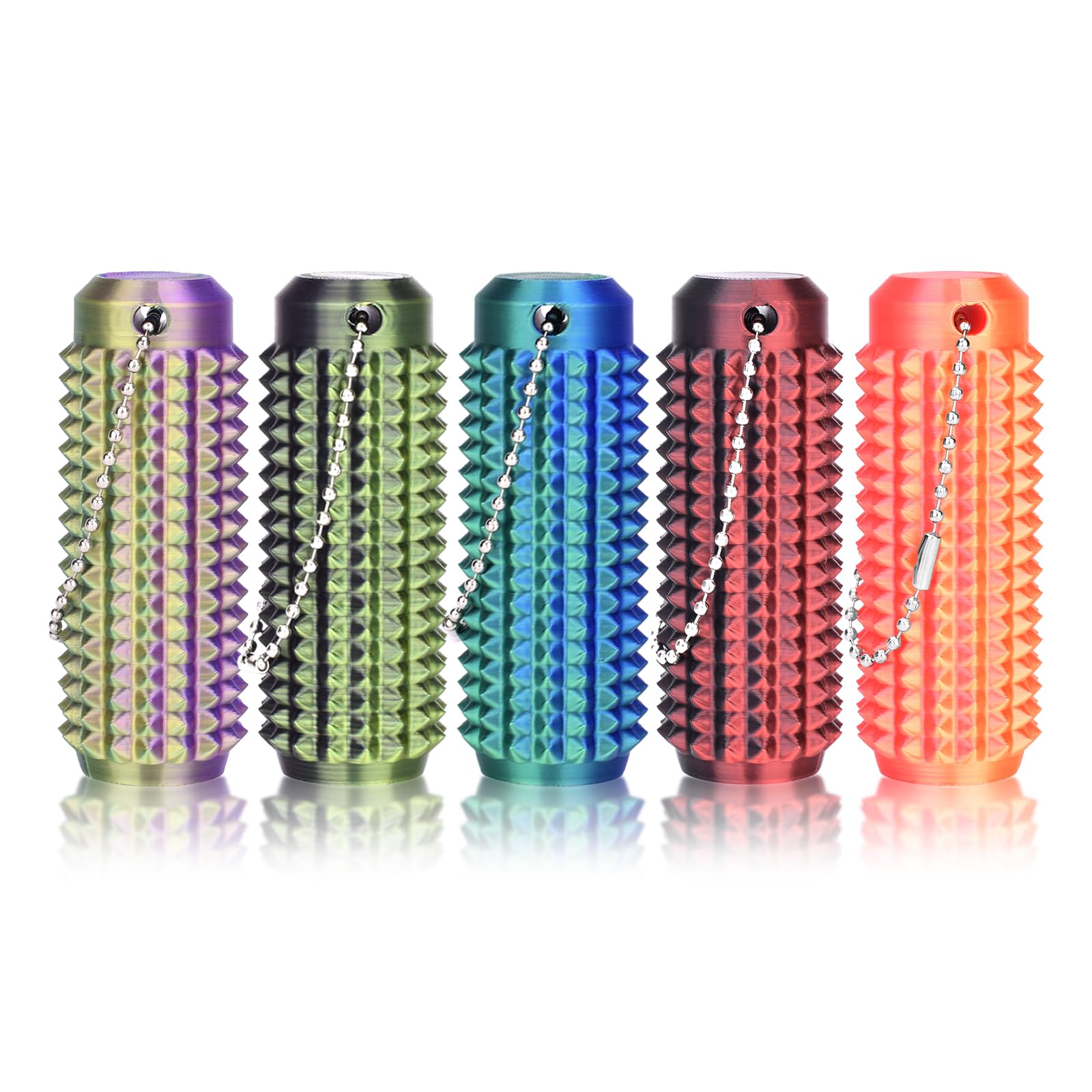ATOMUS 5PCS Little Ouchies Pain Fidget Toys 8cm Spiky Grippie Stim Keychain Pain Stim Fidget Keyring Spiky Sensory for Relaxation Stress Relief Anxiety Relief Novelty Gifts for Work and Study