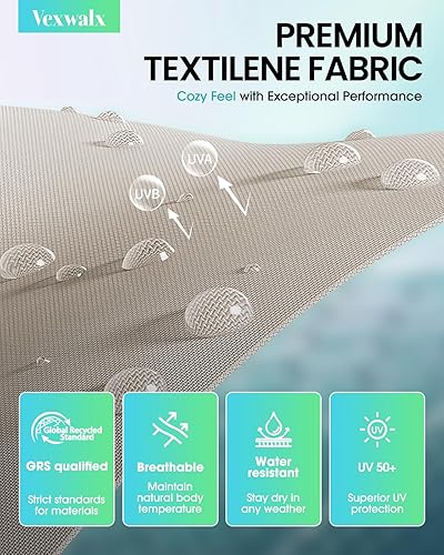 Miniatura 6 de Juego de 2 sillas de salón al aire libre de Vexwalx para piscina, sillas de salón tipo chaise de aluminio con reclinación de 5 posiciones, silla de