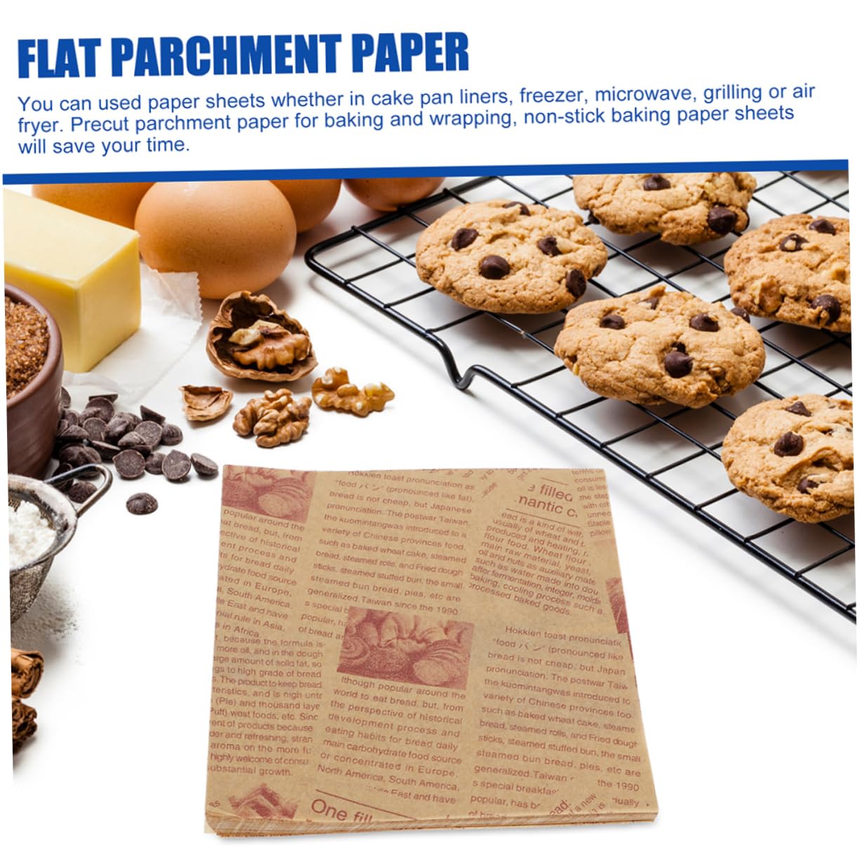 Fogli Di Carta Da Forno Antiaderente Per Alimenti Per Cuocere Torte Biscotti Pane E Dessert Nel Forno O Friggitrice Ad Aria