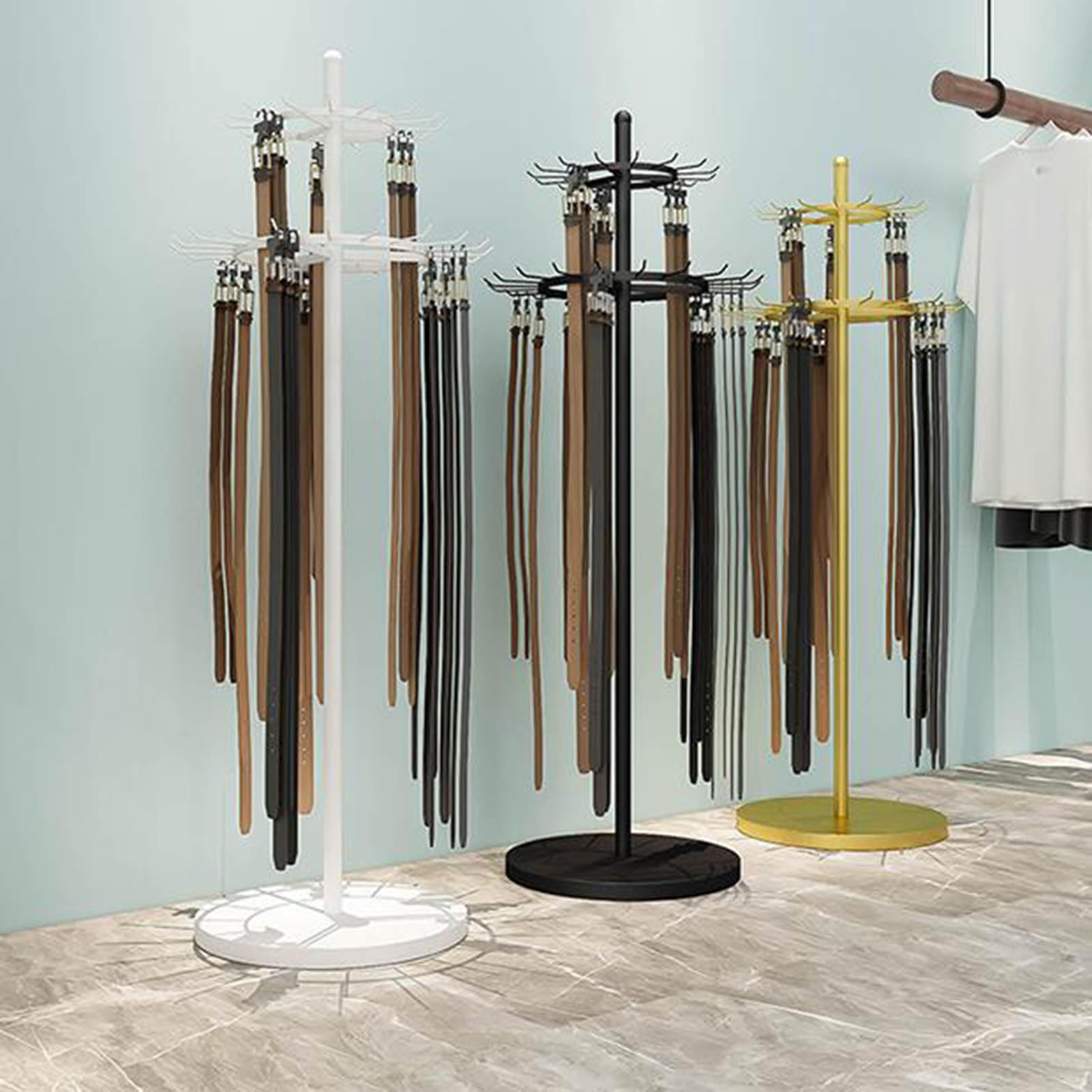 Scaffale portaoggetti Multiuso per Cinture, Sciarpe, Borse, Gioielli e Cravatte - Organizzatore salvaspazio per Negozi, Boutique e Uso Domestico