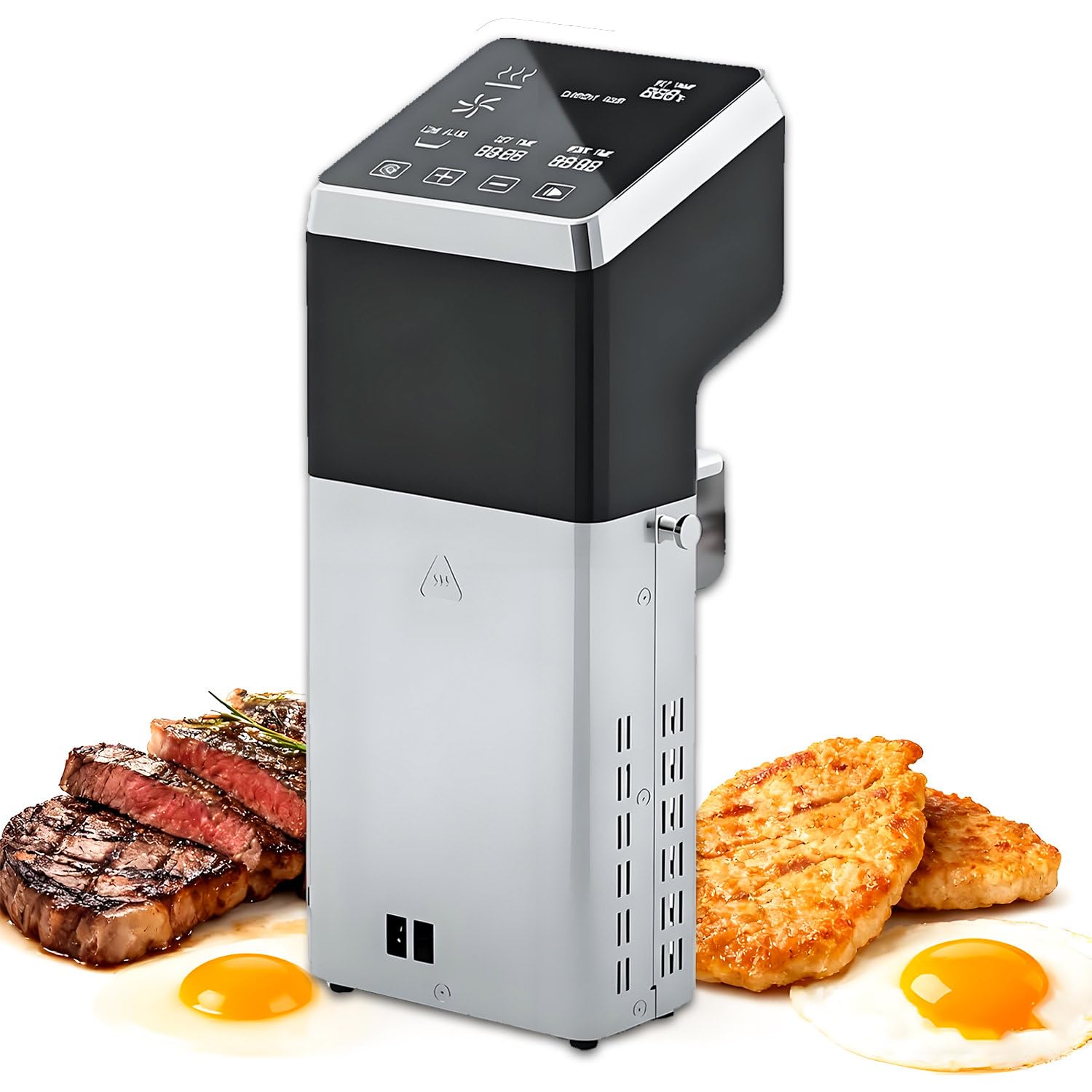 Cocedor de Precisión Sous Vide de 1600 W - Uso Comercial/Doméstico, Resistente al Agua IPX7, Acero Inoxidable SUS304, Control Preciso de ±0.1 ℃ y Alarma Automática de Temperatura
