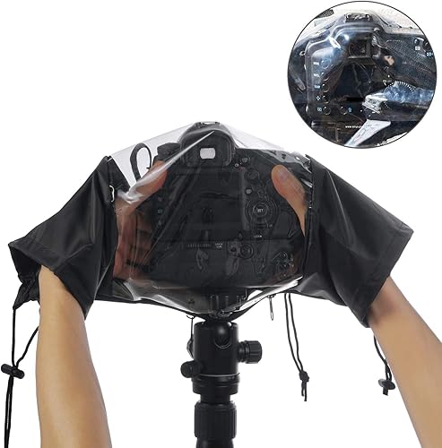 Miniatura 2 de WANBY Waterproof Camera Rain Cover Professional Soft Black Camera Rain Covers for All DSLR SLR Cameras