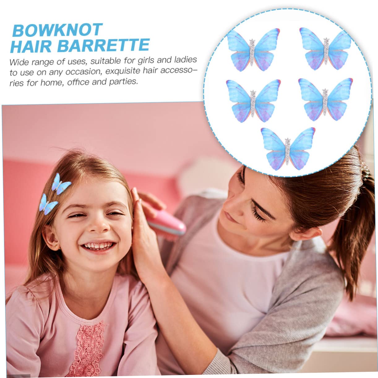 NOLITOY 10pcs Fairy Butterfly Hairpins Bowknot Design Cute Duckbill Clips for Hair Accessories for Women and Girls for Parties and Everyday Wear