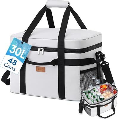 Lifewit Kühltasche Groß 30L 50 Dosen, Faltbar Cooler Bag