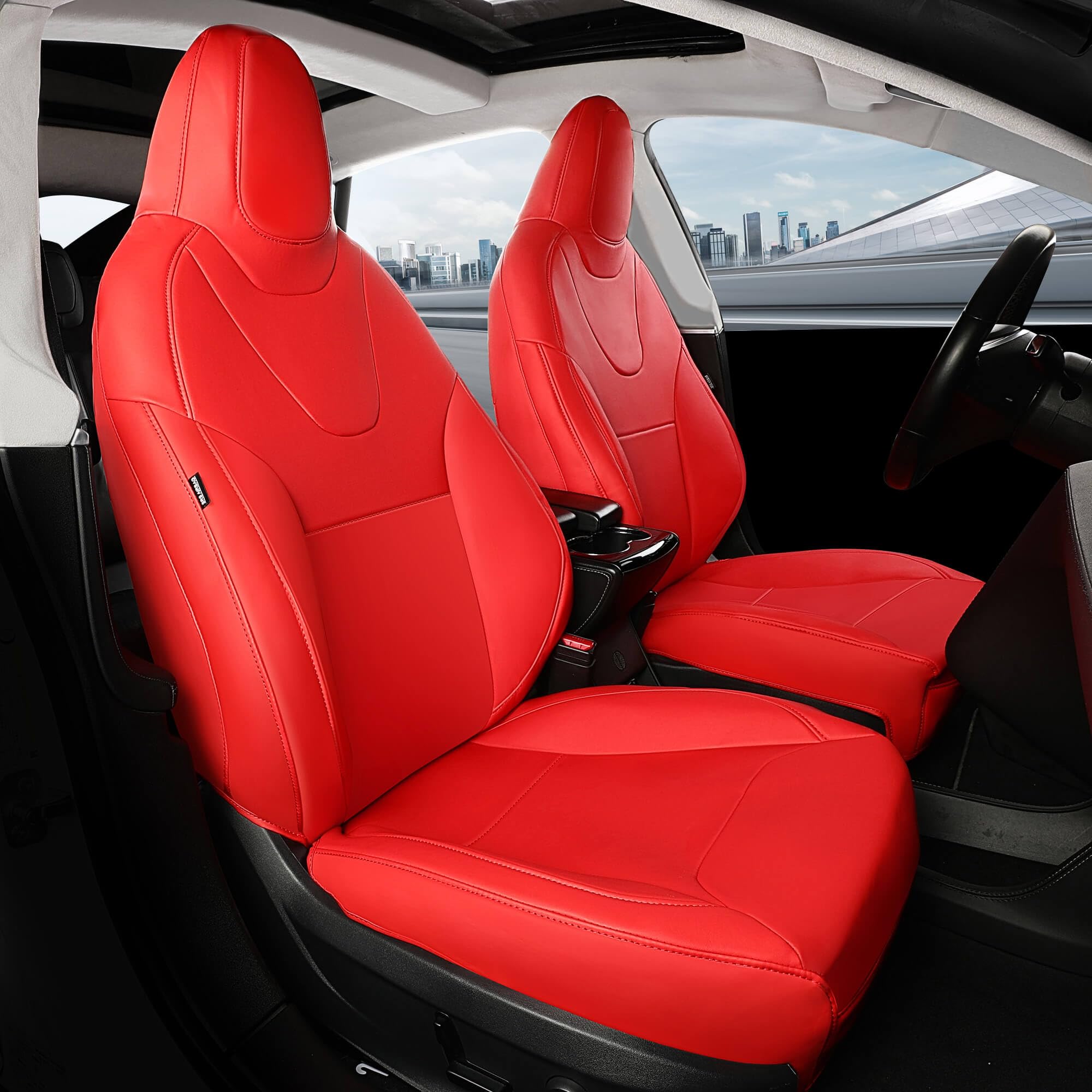 FREESOO Custom Seat Cover for Tesla Model S 2015 2016 5 Seats Performance Dual Motor 75/ 75D/ 70D/70/60/60D/ 85D/ P85D/ 90D/ P90D/ P100D Accessories,