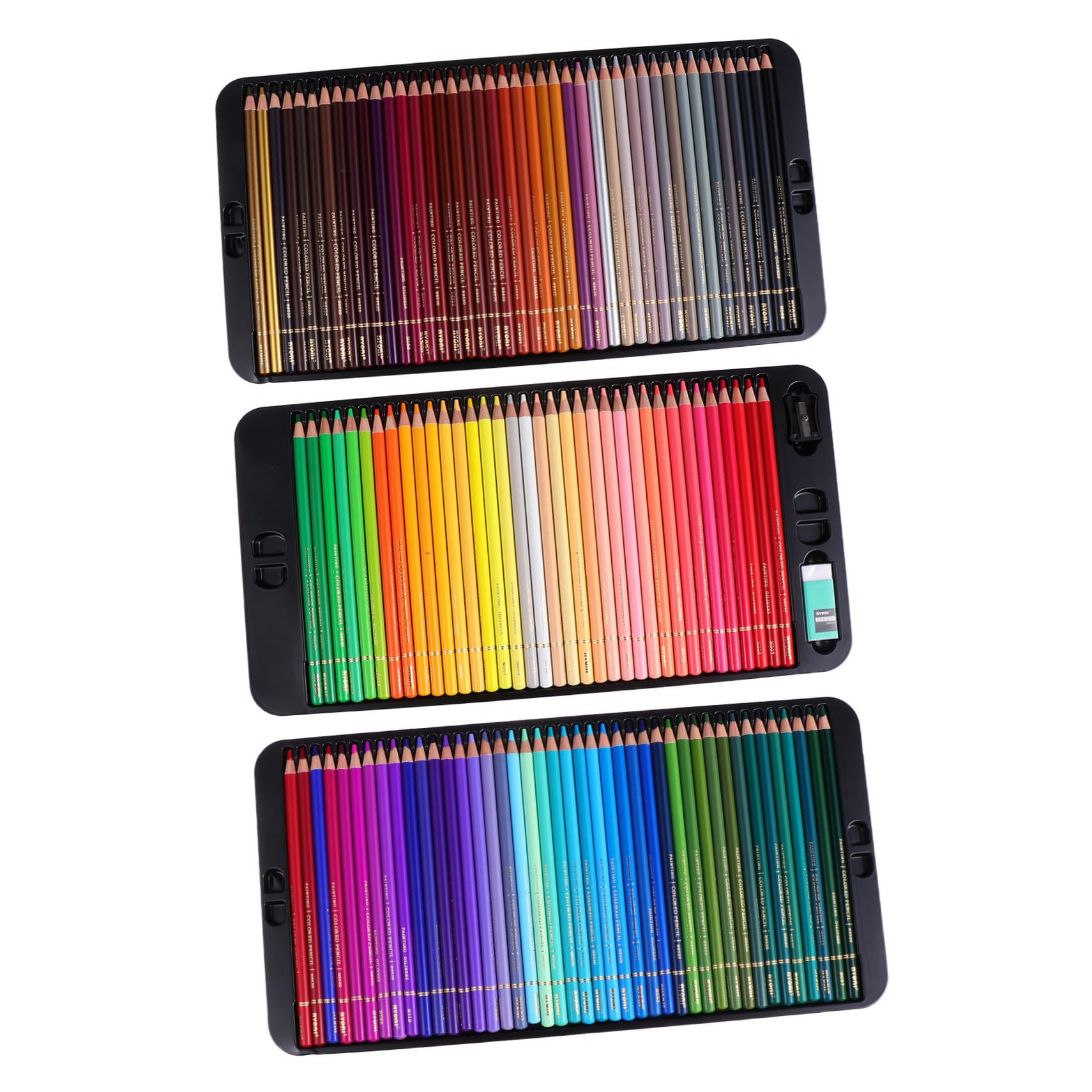 120 Malstifte Buntstiftset und Carbon mit Hoher Lichtechtheit und Komfortablem Griff für Künstlerbedarf und Kunstbedarf