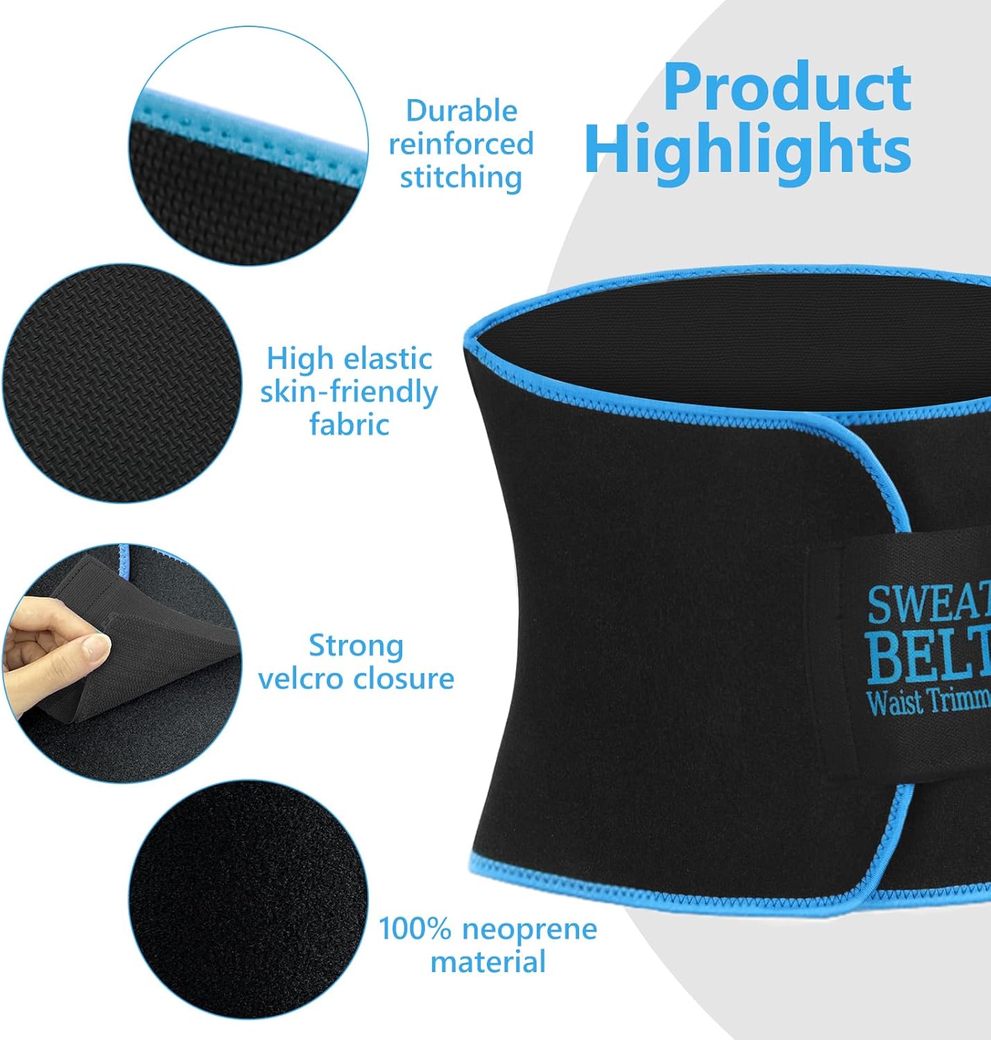 Waist Trainer for Women Lower Belly Fat, Waist Sweat Band for Women, Belly Band Sweat Belt, Stomach Wrap, Body Shaper - Image 4