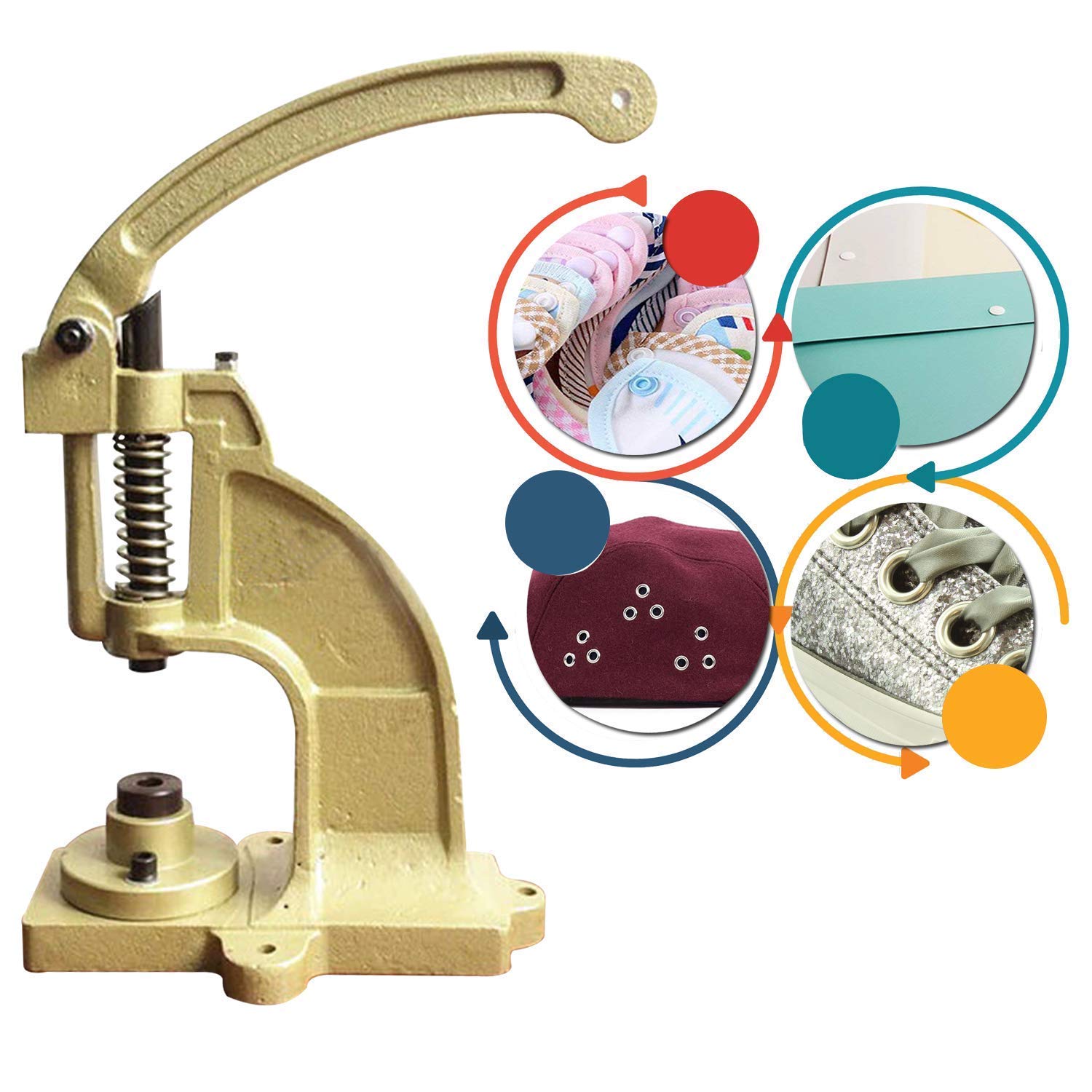 WedDecor DK-98 Schwerlast Eisen Handpresse Maschine T3 Kam Plastik Druckknopf Stanze Für Installation Knöpfe Stoff Dekoration, Bekleidung, DIY Projekte