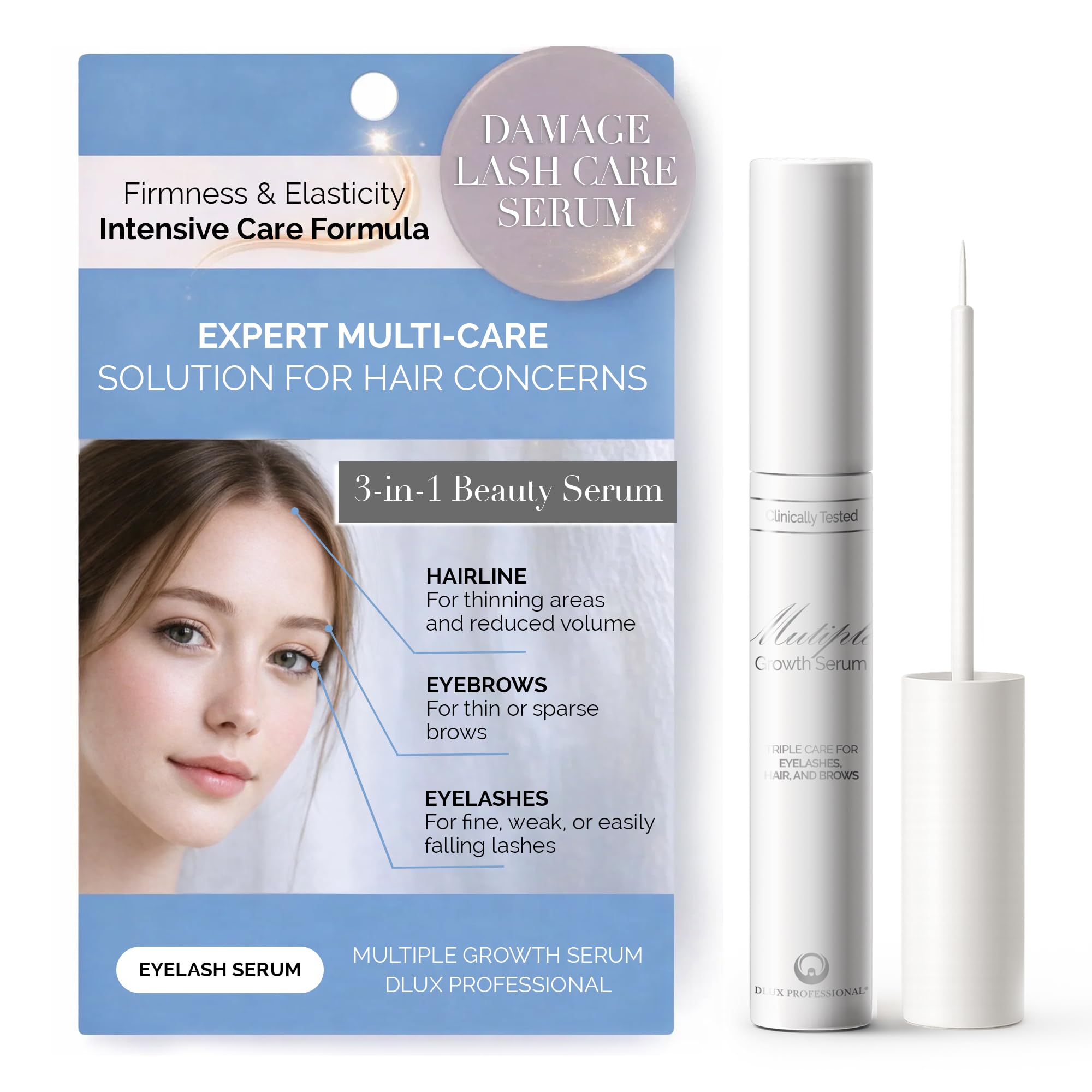 Eyebrow & Lash Serum, 3-in-1 Lash, Brow & Hairline Enhancing Care, 5 ml