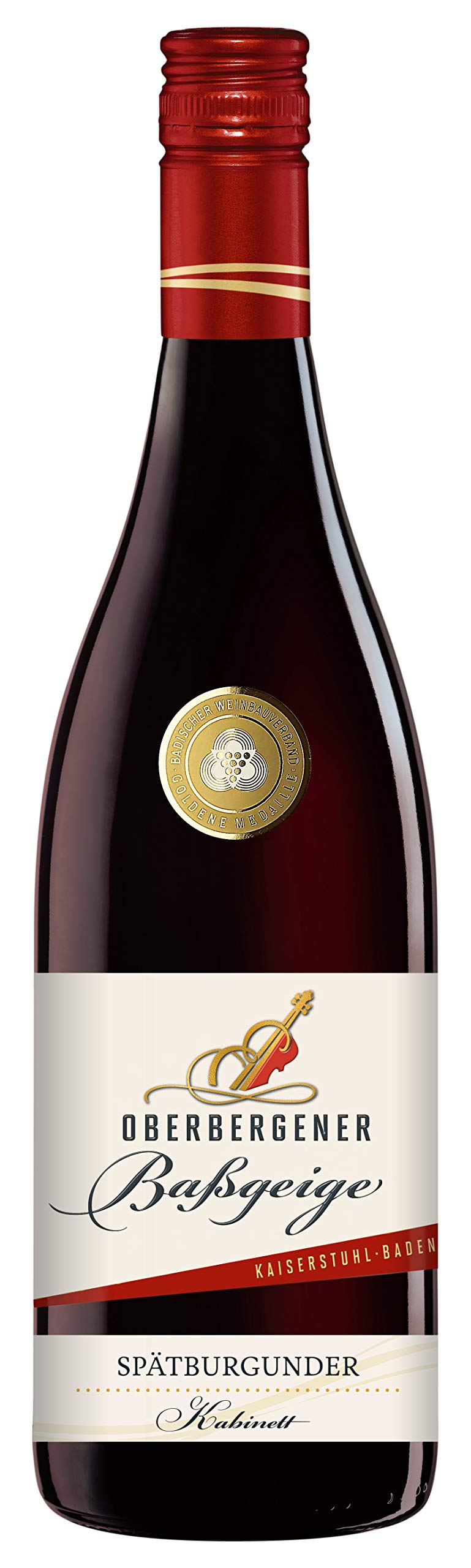 Oberbergener Baßgeige Spätburgunder Rotwein Kabinett feinherb (6 x 0.75 l)