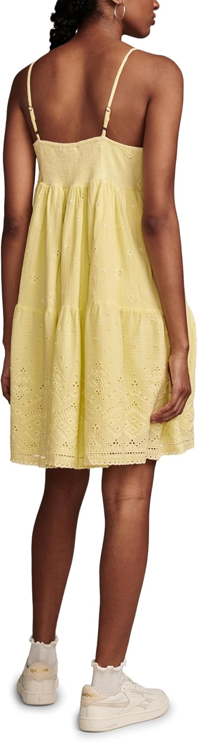 Lucky Brand Women's Lucky Brand Women's Pintuck Bodice Tiered Mini