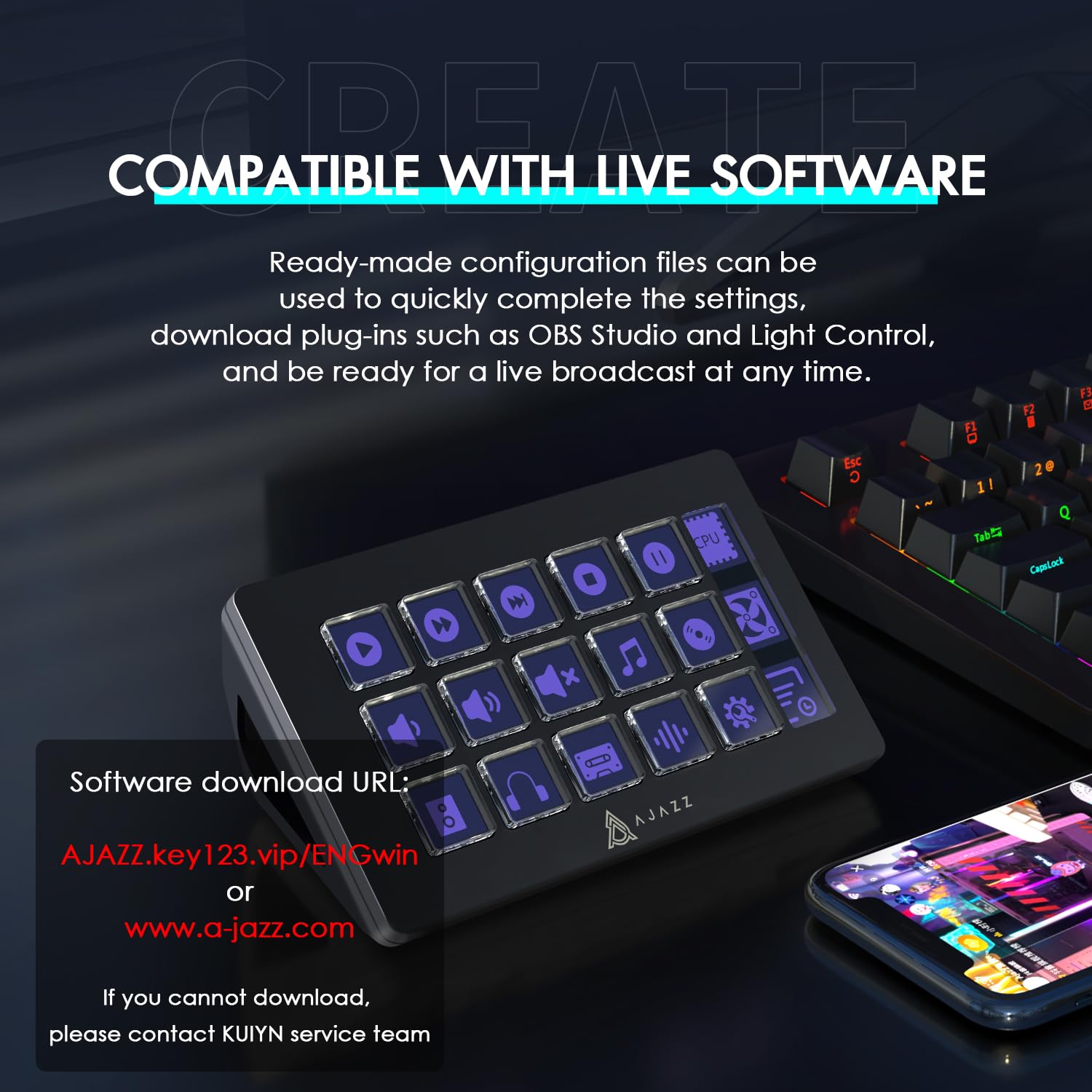 Macro Pad SOOMFON Stream Controller SE Stream Control Deck Fifine ...