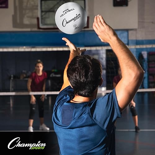 Miniatura 5 de Champion Sports Voleibol de goma tamaño oficial para uso en interiores y exteriores duraderos voleibol reglamentario para principiantes competitivos