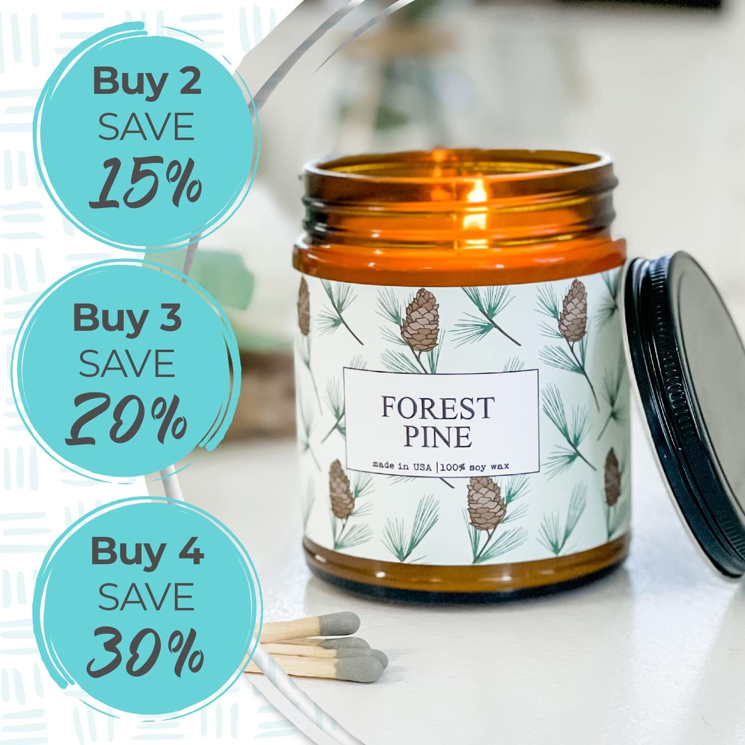 Moonlight Makers Chocolate Fudge Brownie Candle, Chocolate Candle with Essential Oils, Craft Label Candle, Sweet Soy Candle for Home, Long Lasting 40+ Hour Burn Time, 9oz Amber Glass Jar image 3