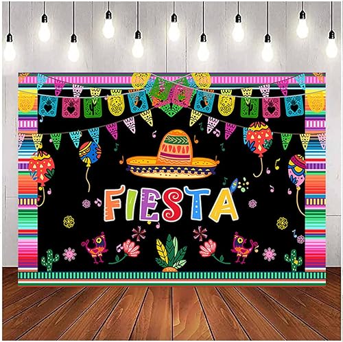 Telón de fondo para fiesta, fiesta de cumpleaños, decoración de globos de cactus, rayas de color floral, cartel de Cinco de Mayo, carnaval, fiesta