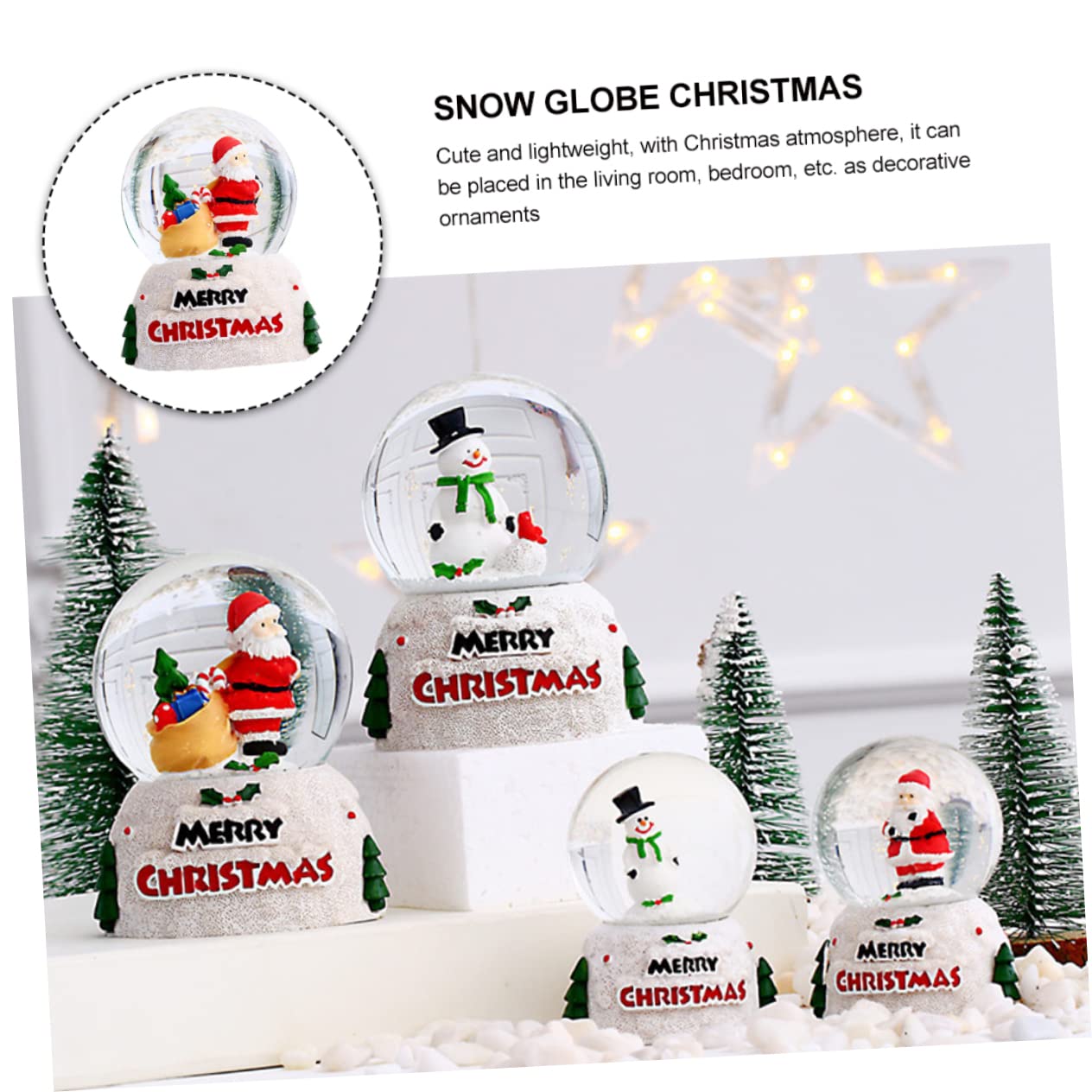 Ciieeo 1pc Santa Claus Crystal Tabletop Decoration Festive Adornment for Christmas Parties Holiday Gatherings and Home Decor for