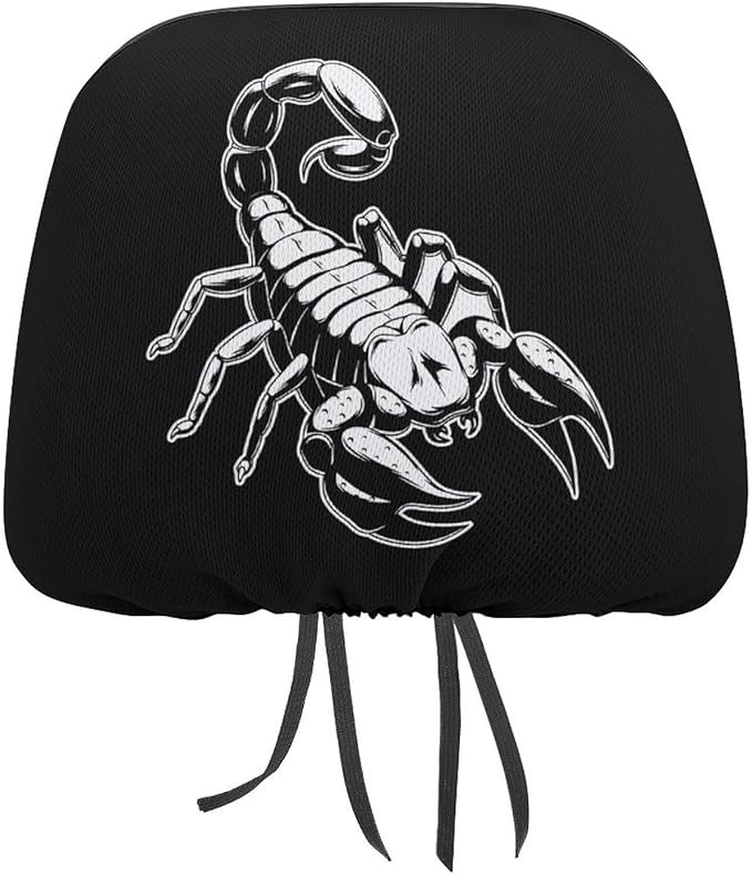 Poison Scorpion Car Seat Headrest Cover Universal Car Headrest Protector Car Interior Accessories