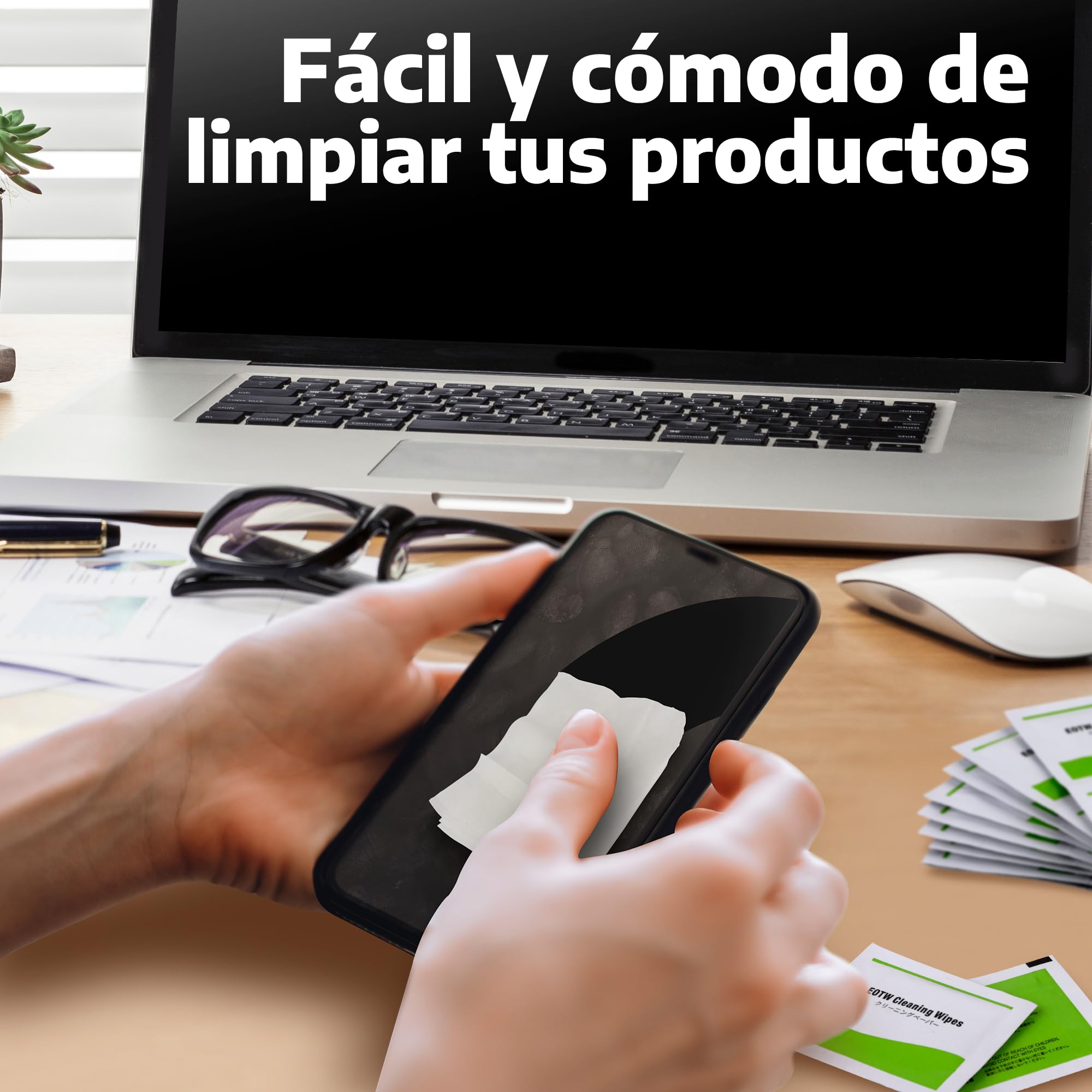 EOTW Toallitas Limpia Gafas,240 Toallitas Limpiador para Gafas, Pantallas, Lentes, Smartphones, Cámaras, Dispositivos ópticos y Electrónico