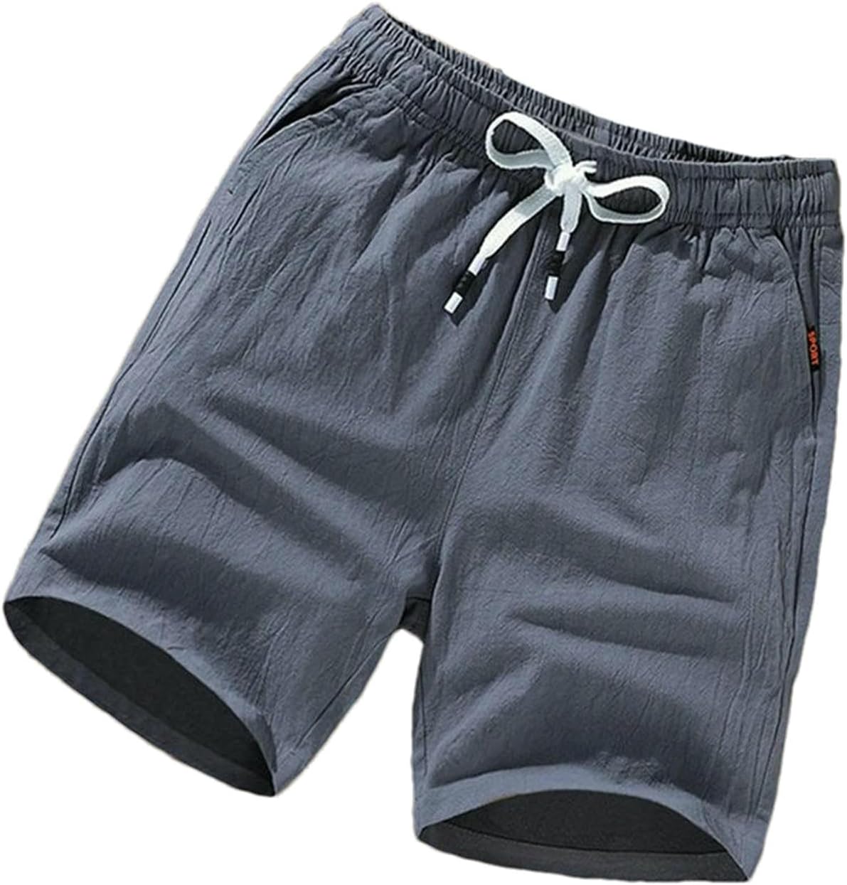 Summer Men's Cotton Linen Shorts Thin Breathable Sports Casual Shorts Loose Classic Drawstring Shorts Men