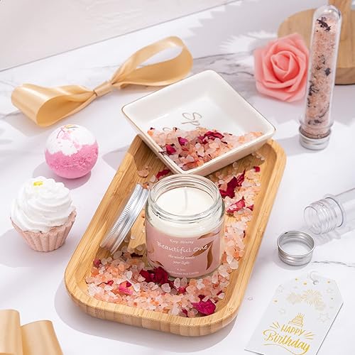 Miniatura 4 de Regalos de feliz cumpleaños para mujeres, juego de spa, cesta de regalo para mejores amigas, mamá, caja de cumpleaños única, regalos para hermana,