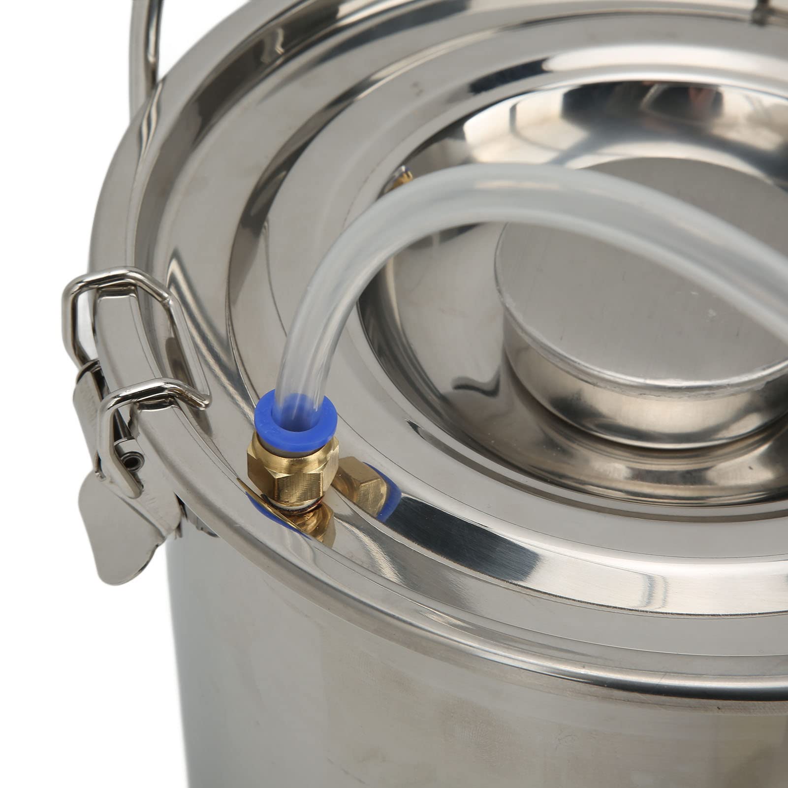 Mungitrice Elettrica 7 Litri, Mungitore per Capre e Bovini 100-240V, Capezzoli in Silicone, Secchio Acciaio Inossidabile 304, Ideale per Uso Domestico