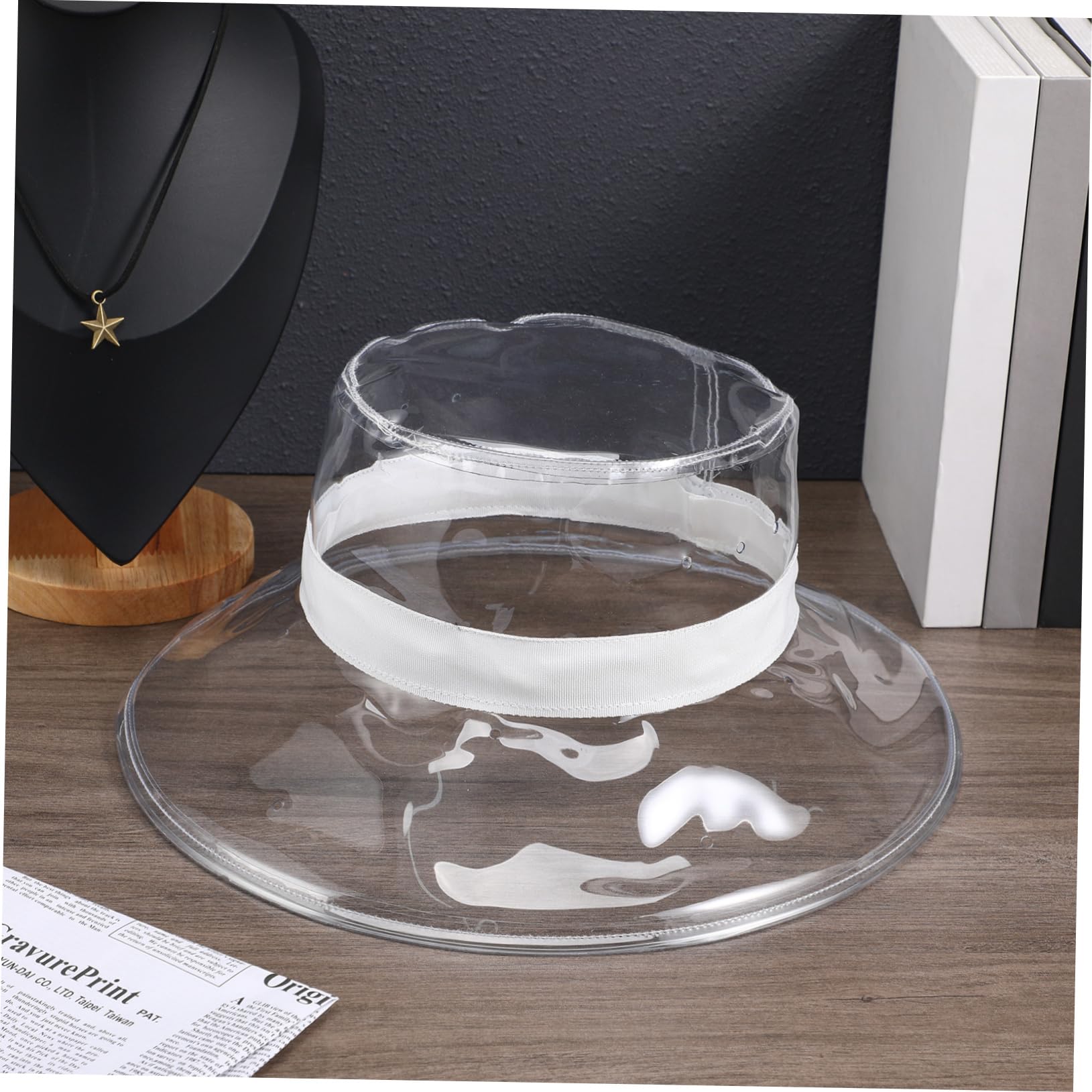 Garneck cappello da pescatore impermeabile cappello a secchiello rinfrescante cappelli da pioggia da donna Cappello da pescatore per uomo cappello trasparente Black