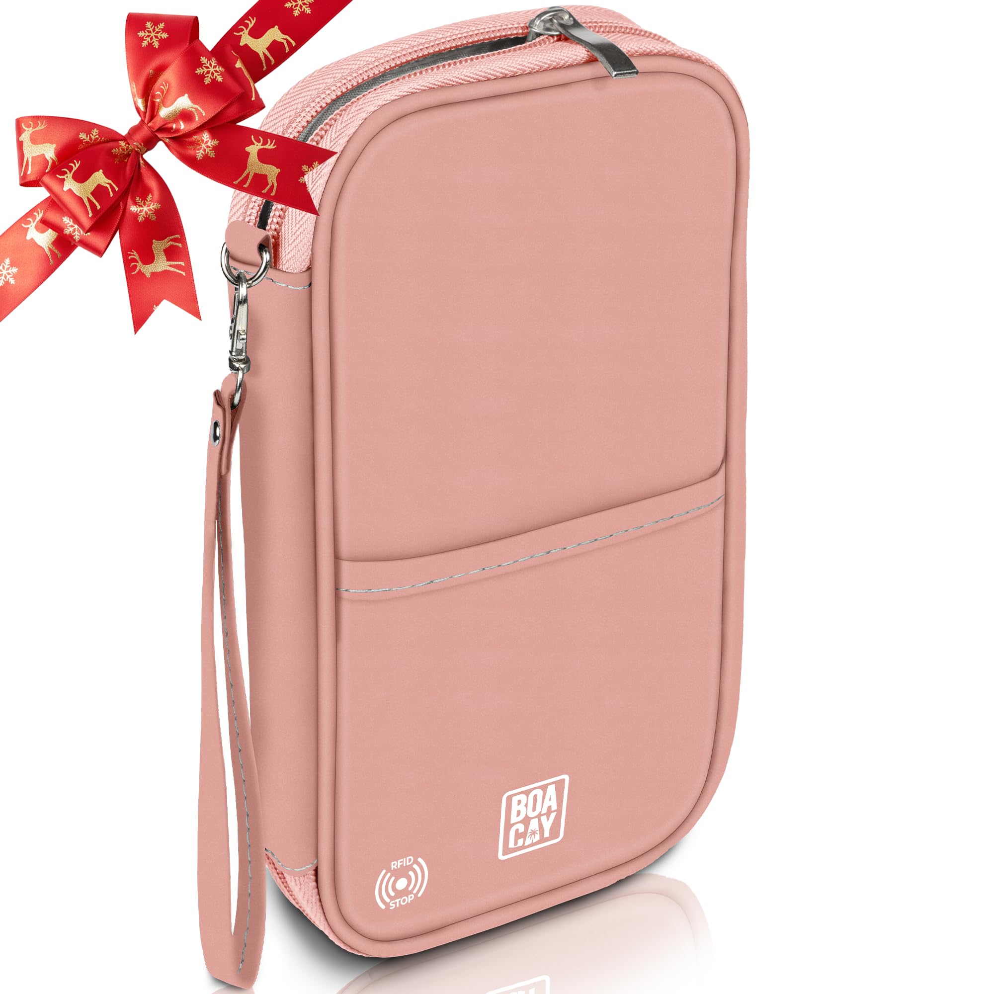 BOACAY Family Passport Holder, RFID Travel Wallet for Women & Men, Document Organiser, Holiday Essentials & Waterproof Cover for Tickets, Money, Cards