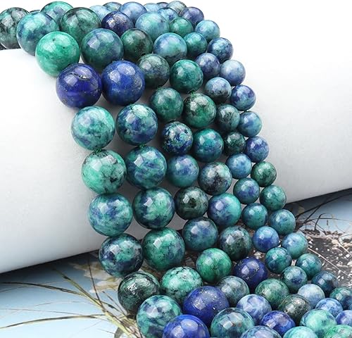 Miniatura 5 de 60 cuentas de piedras preciosas naturales de lapislázuli fénix natural de 0.236 pulgadas (0.236 in), cristal curativo energético, cuentas de piedra