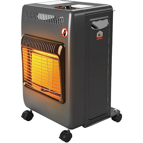 Foldable Propane Patio Heater, Outdoor 18000BTU Gas Radiant Heater, Propane Heaters for Indoor, Outside