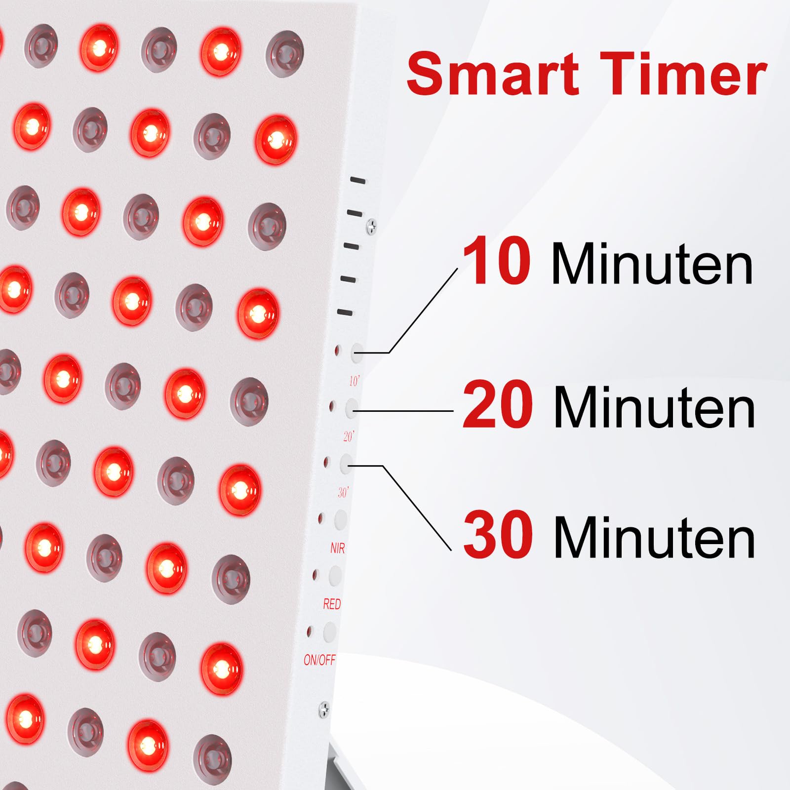 Dual-chip-Rotlicht-Beauty-Panel, 660 & 850 Rotlicht, 70 LED-Beauty-Lichter, Mit Timer Und Ständer, Geeignet Für Gesichtsbehandlungen (Das Licht Erzeugt Keine Wärme)