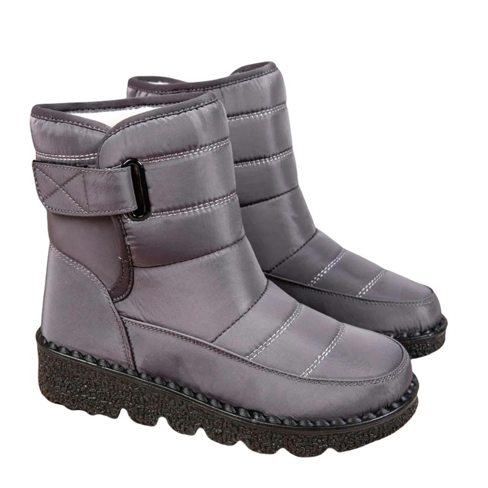 Bottes de Neige pour Femmes Femmes Chaud Hiver Simple Épais Grande Taille Bottes De Neige