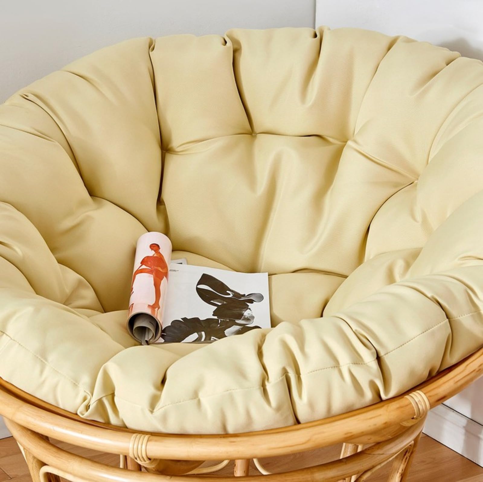 Cuscino Per Poltrona Sospesa 60x60 Cm - Rotondo, Impermeabile, Per Giardino, Amaca, Sedia A Dondolo - Foto 4