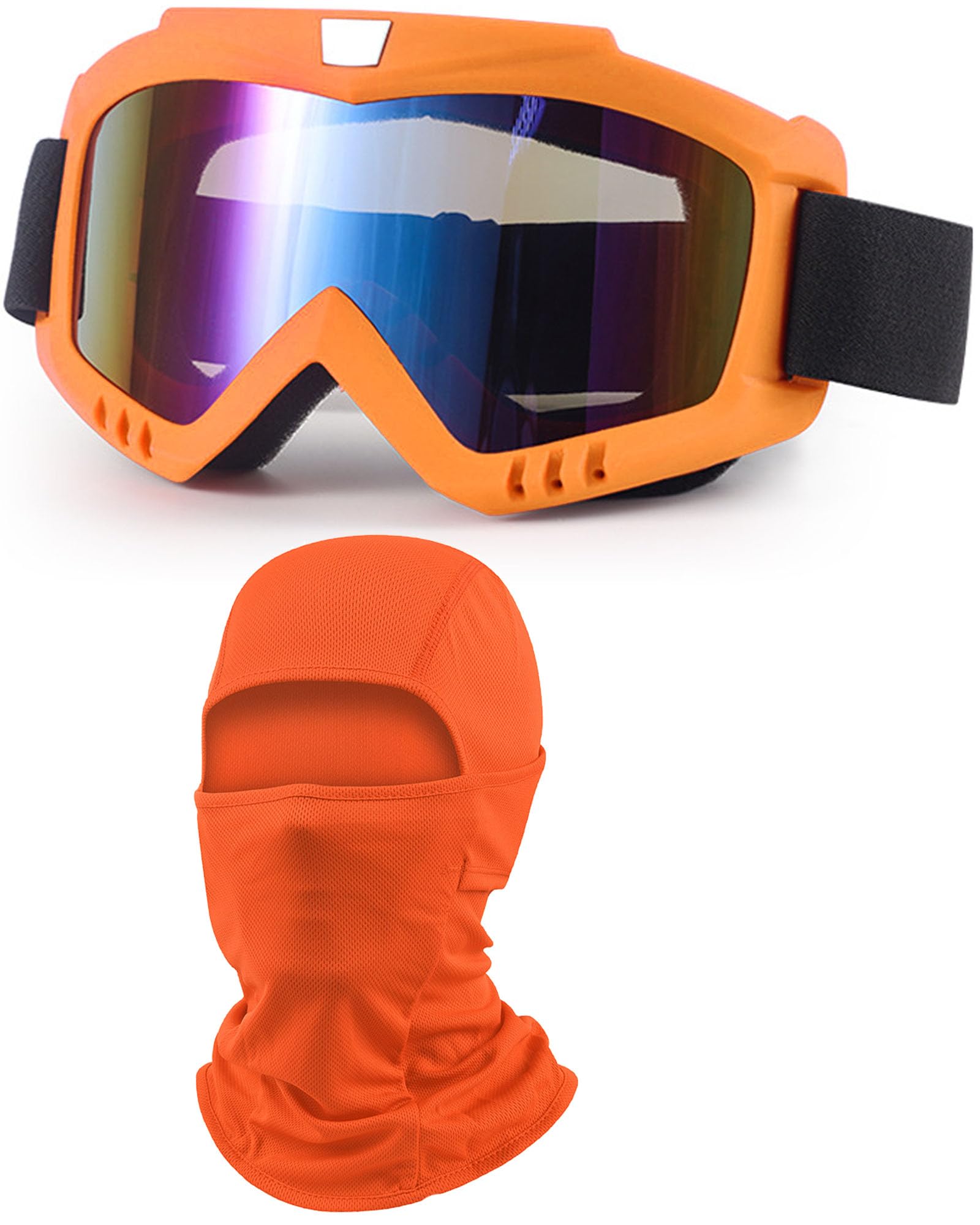 Dirt Bike Goggles with Balaclava Motorcycle ATV Riding Ski Motocross Windproof Dustproof Racing Glasses for Women Men