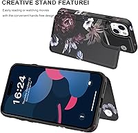 Vista 108 de LETO para iPhone 15 Pro Funda tipo cartera - Tapa tipo folio con patada - Diseños de moda - Tarjetero - Funda protectora para mujeres y niñas - 6.1