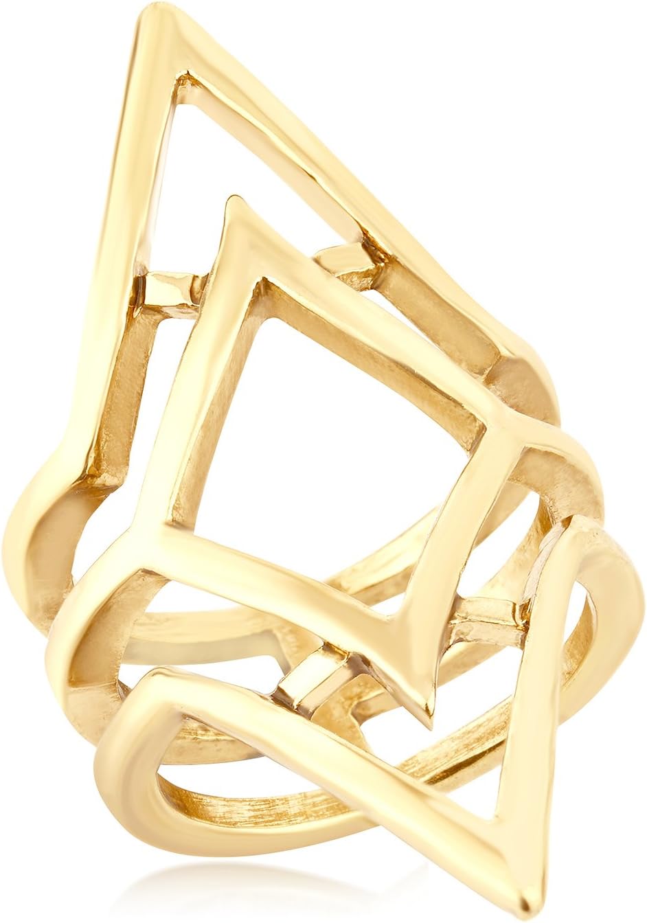 Being Human Jewellery Boho Collection Chevron Ring, Free Size
