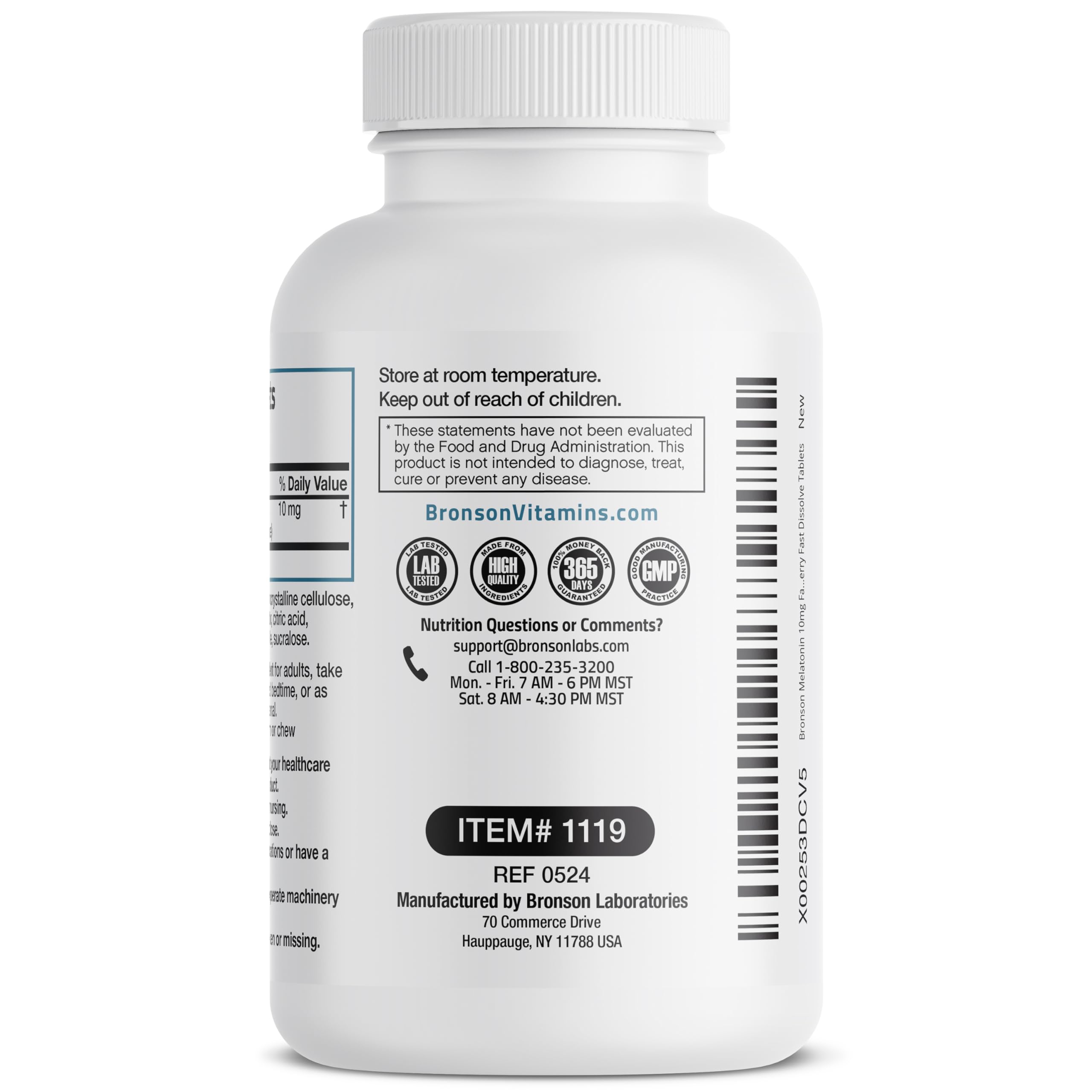 Bronson Melatonin 10 mg Sleep Support, Fast Dissolve Cherry, 100 Tablets — Amazon image 7