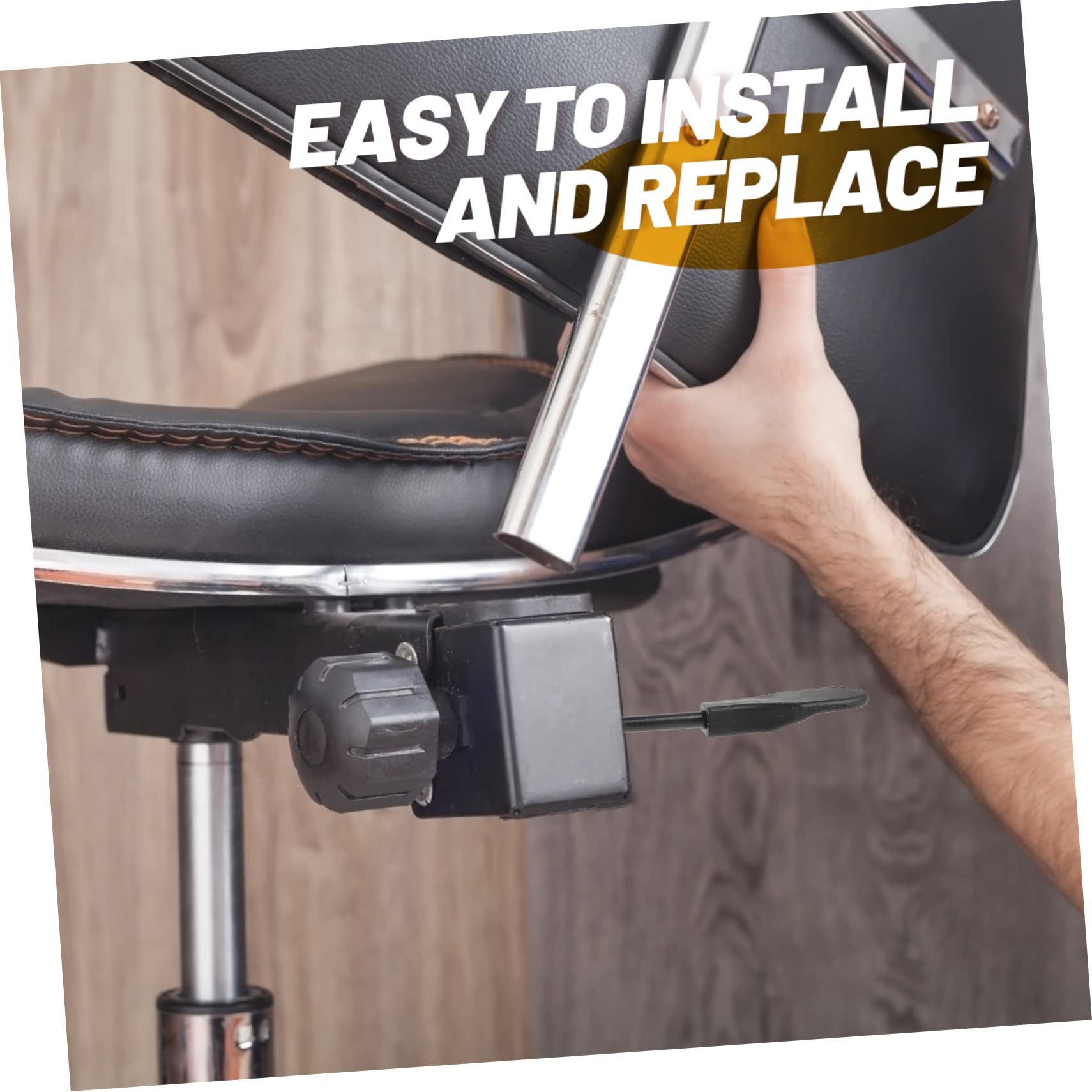 DOITOOL Pieza de Repuesto para Mecanismo de Inclinación, Fácil de Instalar y Limpiar Base de Silla Negra de Acero Inoxidable para Silla de Oficina o Barra