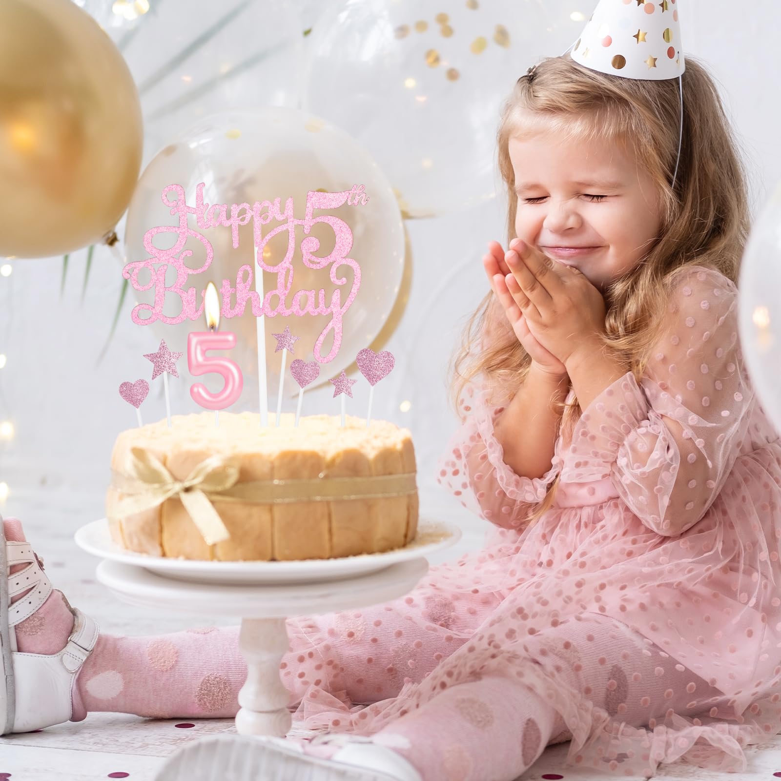 Topper per torta di compleanno nero con glitter neri per feste di compleanno, decorazioni per torte, decorazioni per decorazioni per cabine fotografiche, decorazioni per torte in carta nera