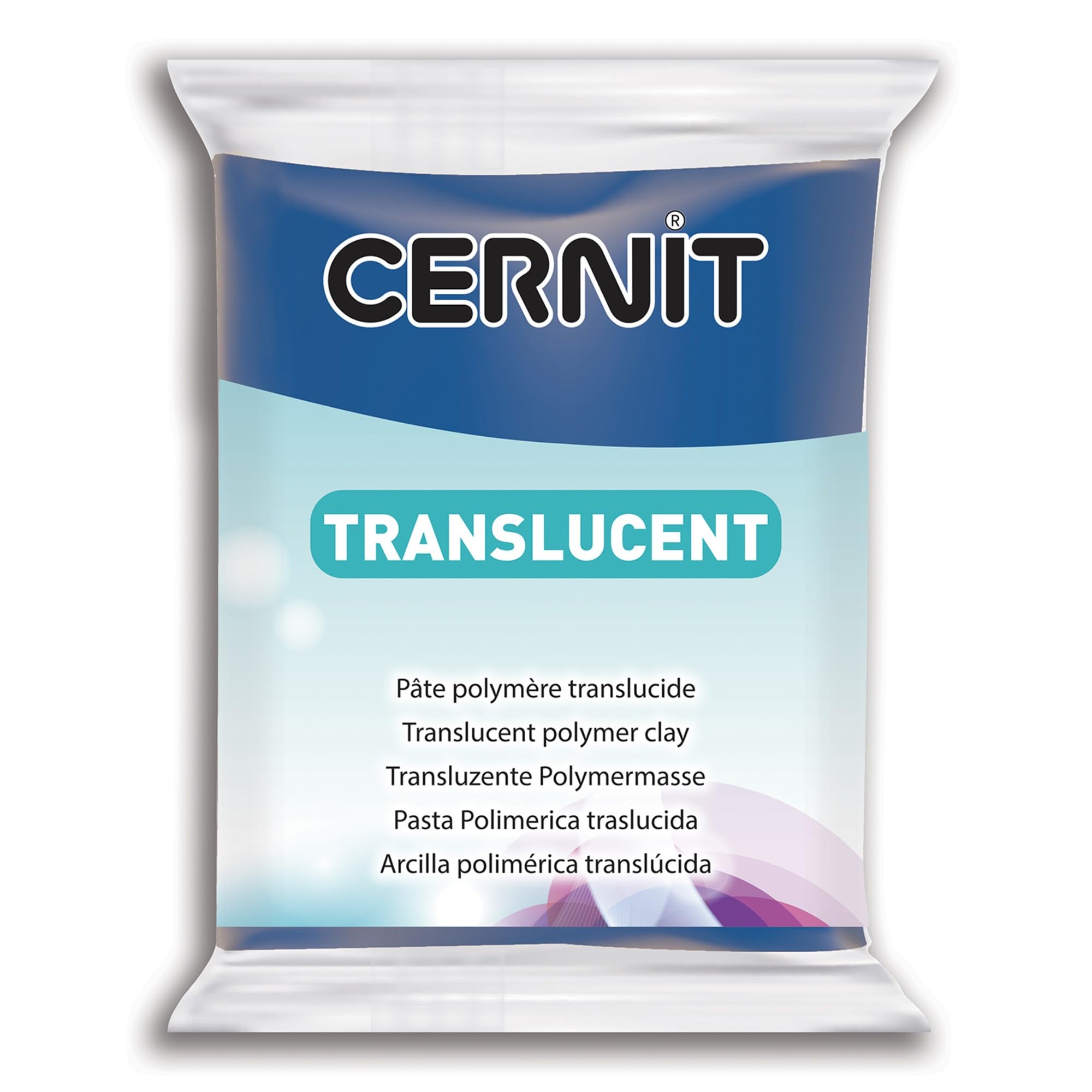 Cernit Transparant Clay 56g, Night Clow, 7 x 5.5 x 1.5 cm