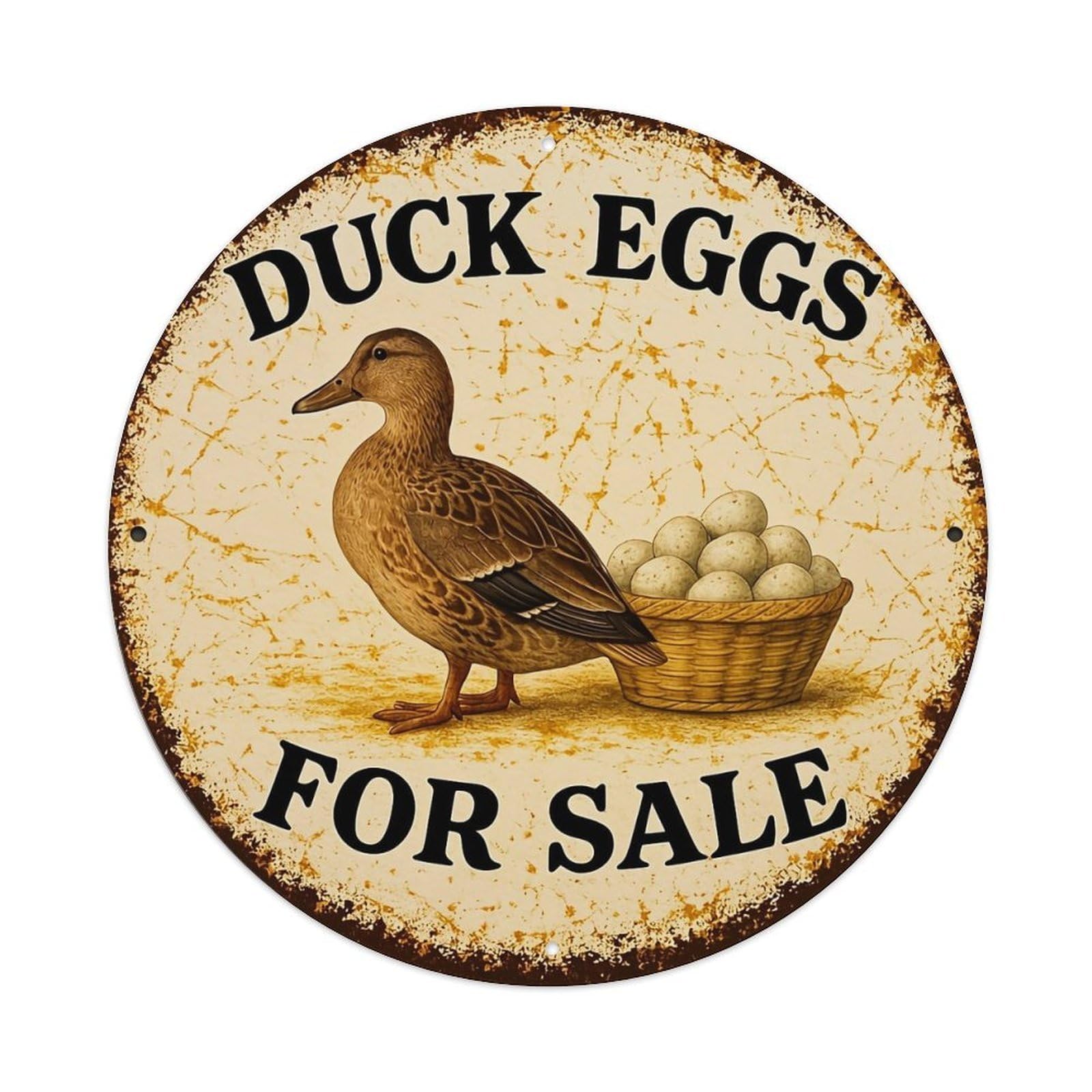Jdyansheng Vintage Duck Eggs For Sale Sign Tin Sign Metal Poster Metal Signs For Home Man Cave Bar Cafe Kitchen Laundry Room Wall Decorations 8X8 Inches