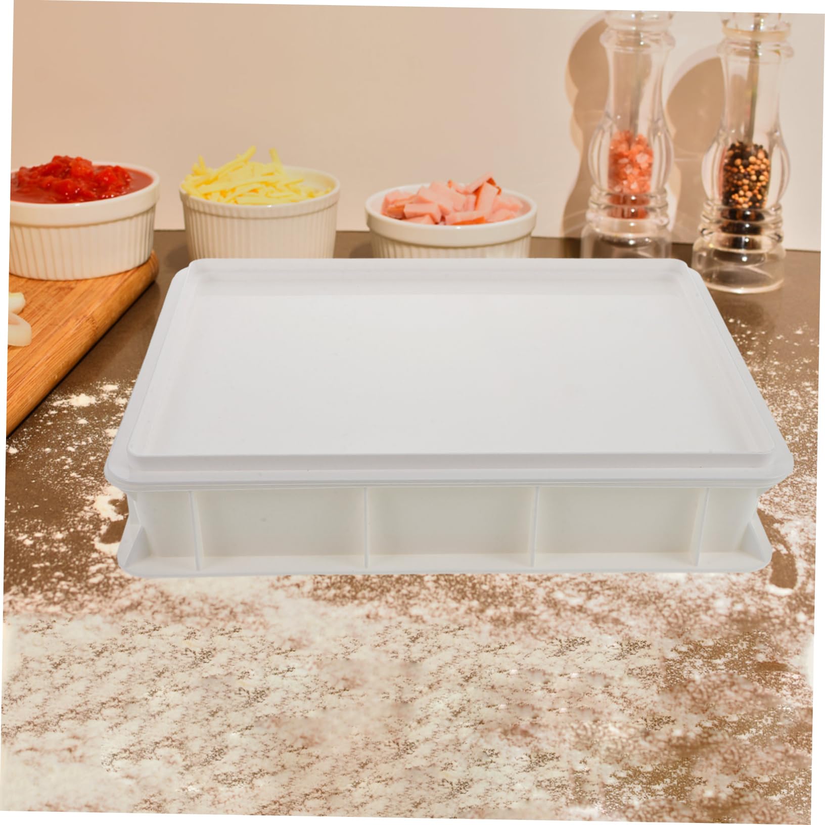 Pizza Dough Kasten aus Kunststoff mit Deckel, Stapelbar für Teig