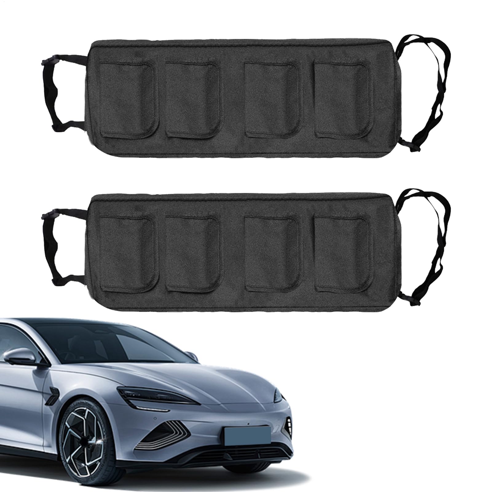 Support de canne à pêche pour voiture et garage | Pack de 2 supports de rangement noirs
